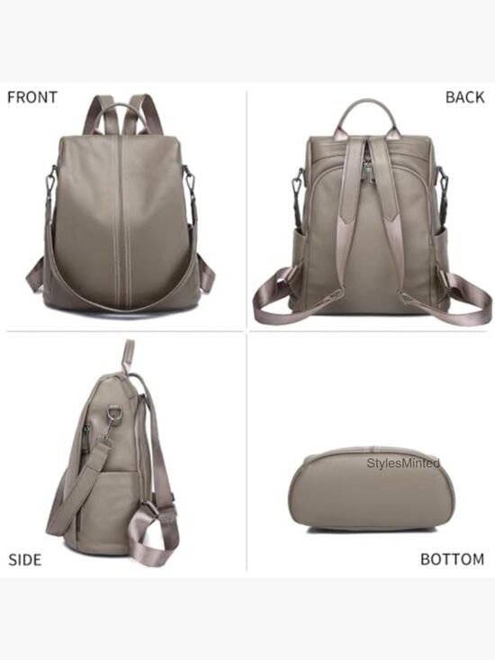 Genuine Leather Backpack Purse Women Anti-Theft Convertible Daypack Shoulder Bag main image 6